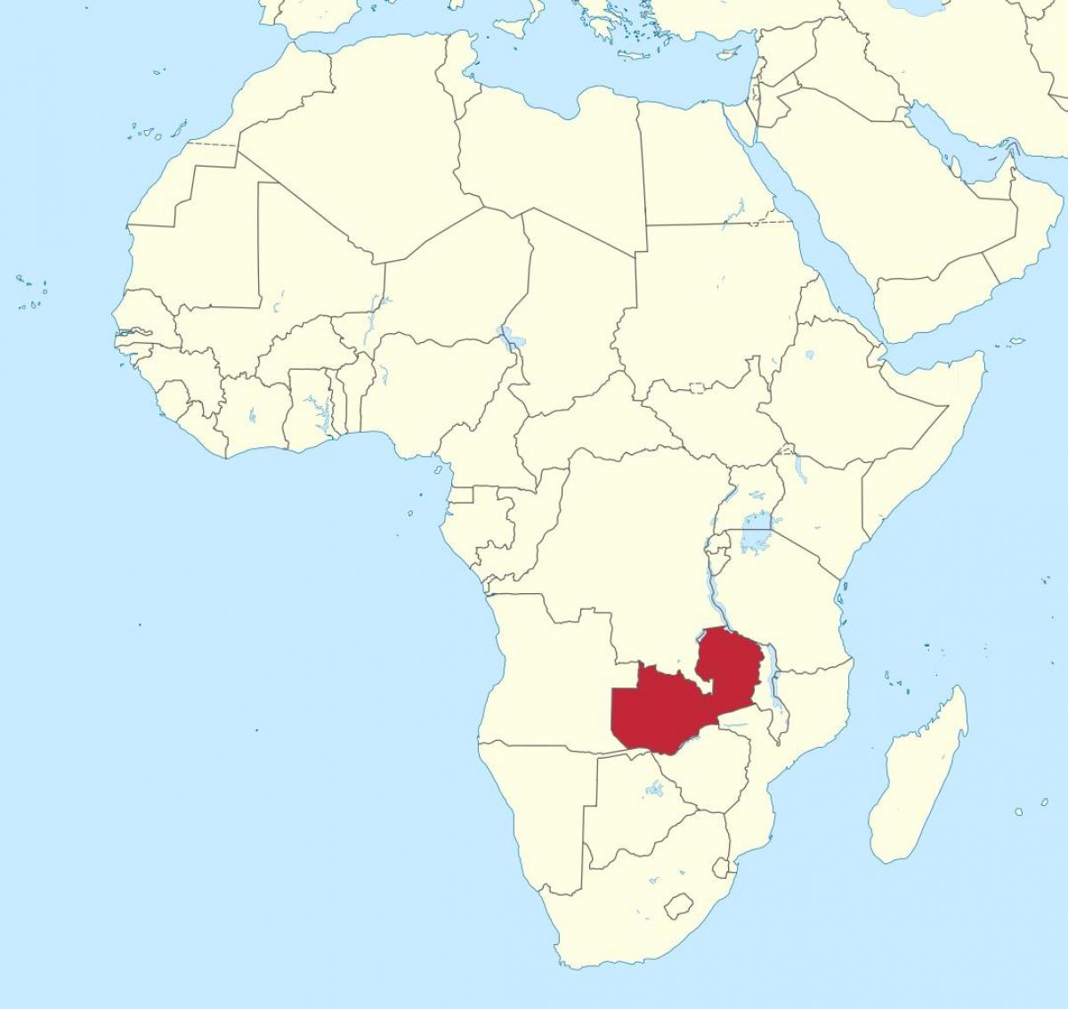 نقشہ افریقہ کے دکھا زیمبیا