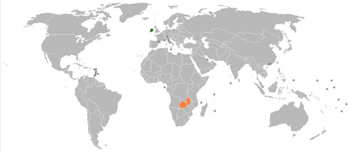 زیمبیا کے نقشے میں دنیا