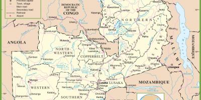 نقشہ کے سیاسی زیمبیا